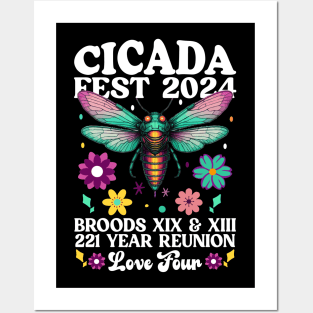 Cicada Fest 2024 Broods XIX & XIII Entomology Cicada Lover Posters and Art